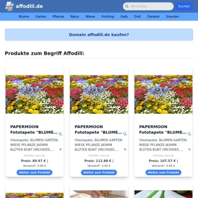 Screenshot affodill.de