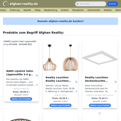 Screenshot afghan-reality.de