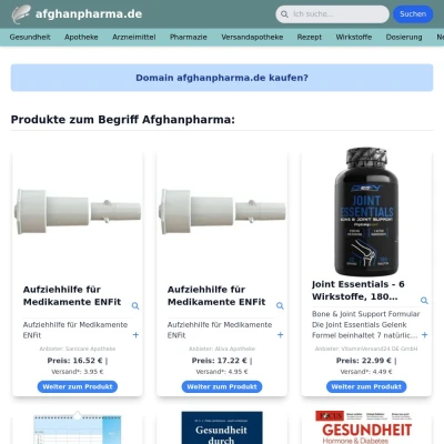 Screenshot afghanpharma.de