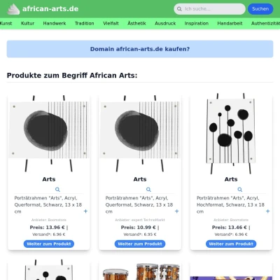 Screenshot african-arts.de