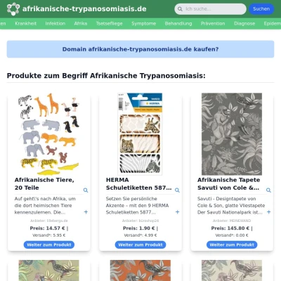 Screenshot afrikanische-trypanosomiasis.de