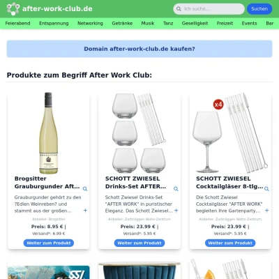 Screenshot after-work-club.de