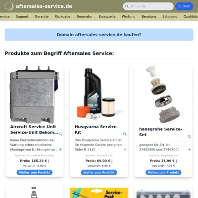 Screenshot aftersales-service.de