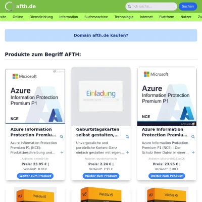 Screenshot afth.de