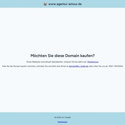 Screenshot agentur-amour.de