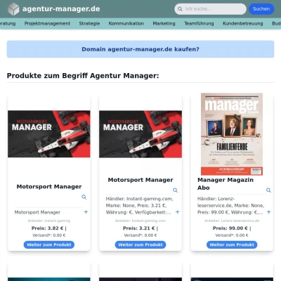 Screenshot agentur-manager.de