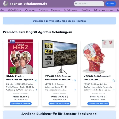 Screenshot agentur-schulungen.de