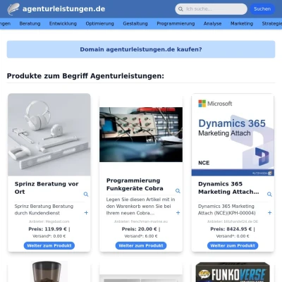 Screenshot agenturleistungen.de