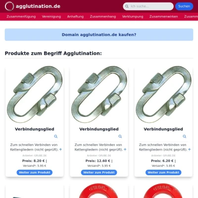 Screenshot agglutination.de