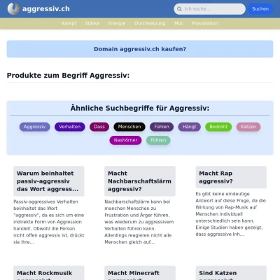 Screenshot aggressiv.ch