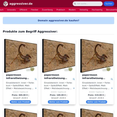 Screenshot aggressiver.de