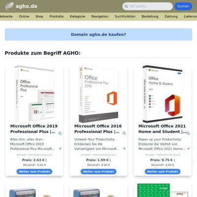 Screenshot agho.de