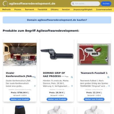 Screenshot agilesoftwaredevelopment.de
