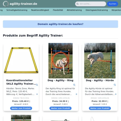 Screenshot agility-trainer.de