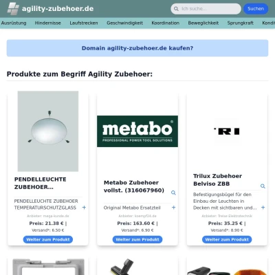 Screenshot agility-zubehoer.de