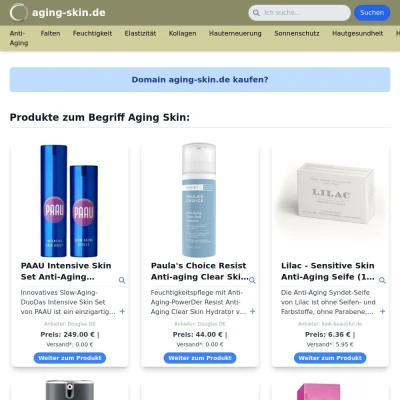 Screenshot aging-skin.de
