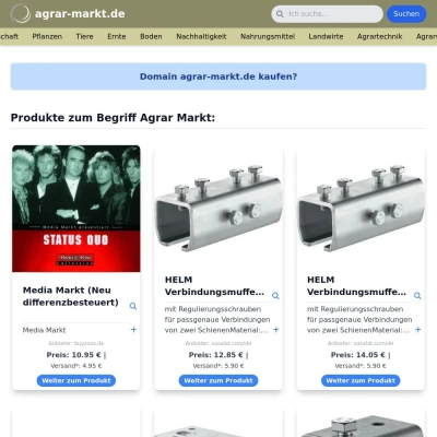 Screenshot agrar-markt.de