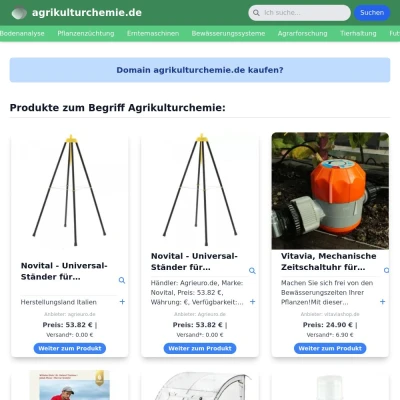 Screenshot agrikulturchemie.de