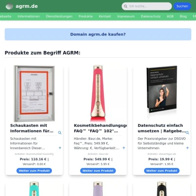 Screenshot agrm.de