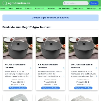 Screenshot agro-tourism.de