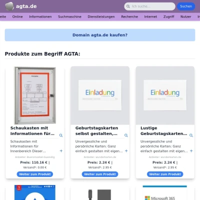 Screenshot agta.de