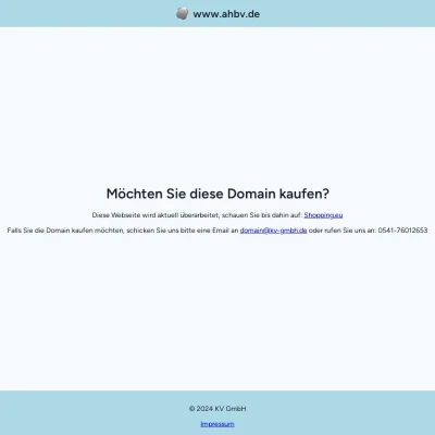 Screenshot ahbv.de