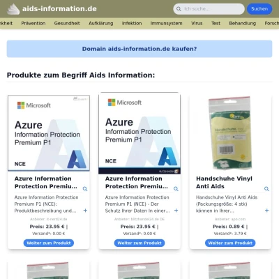 Screenshot aids-information.de