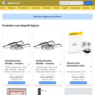Screenshot aigina.de