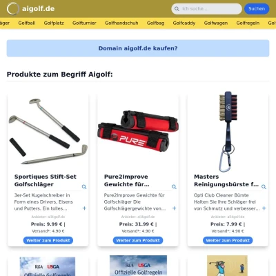 Screenshot aigolf.de