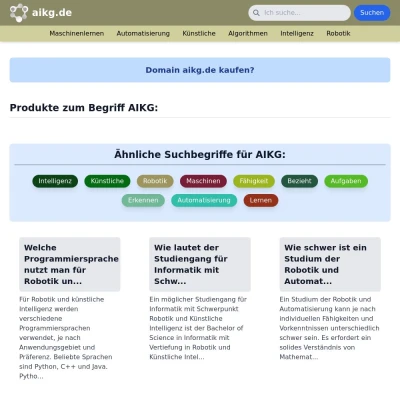 Screenshot aikg.de