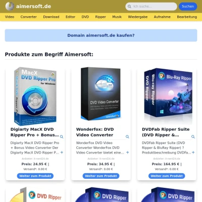 Screenshot aimersoft.de