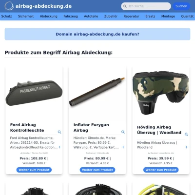 Screenshot airbag-abdeckung.de