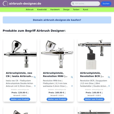 Screenshot airbrush-designer.de
