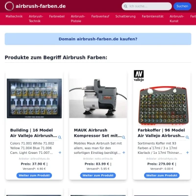 Screenshot airbrush-farben.de