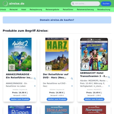 Screenshot aireise.de