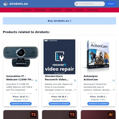 Screenshot airobots.eu