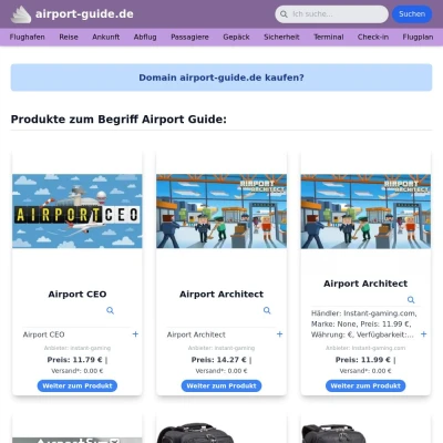 Screenshot airport-guide.de