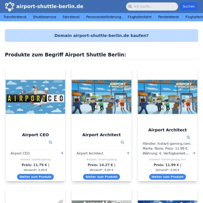 Screenshot airport-shuttle-berlin.de