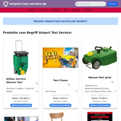 Screenshot airport-taxi-service.de