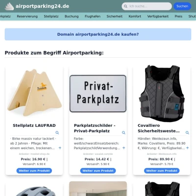 Screenshot airportparking24.de