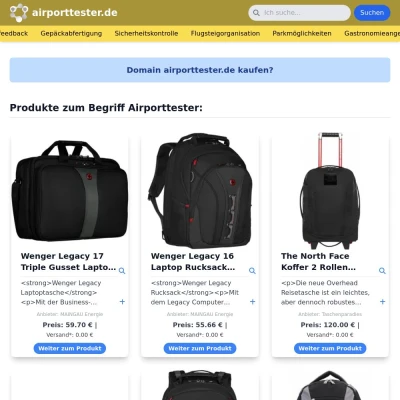 Screenshot airporttester.de