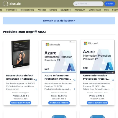 Screenshot aisc.de