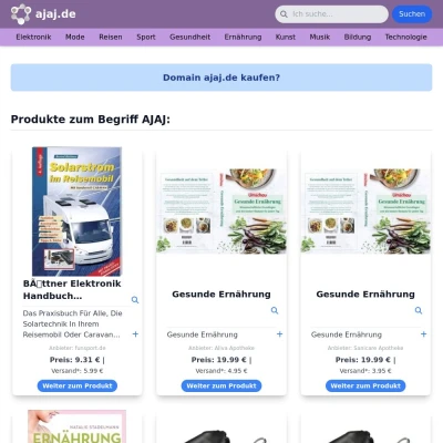 Screenshot ajaj.de