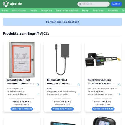 Screenshot ajcc.de