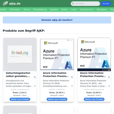 Screenshot ajkp.de