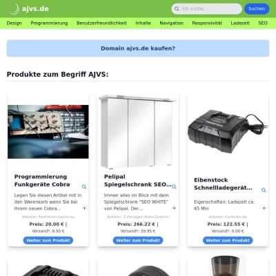 Screenshot ajvs.de