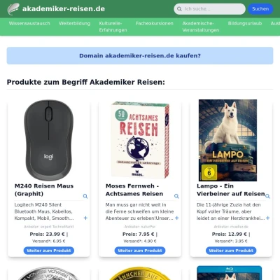 Screenshot akademiker-reisen.de