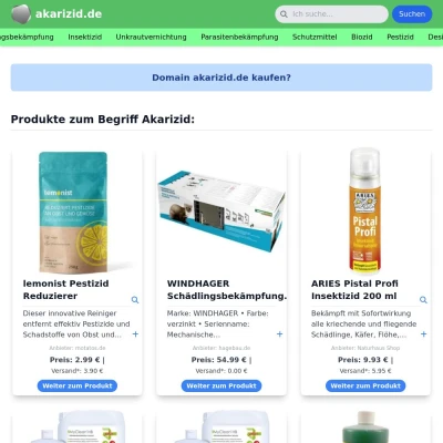 Screenshot akarizid.de