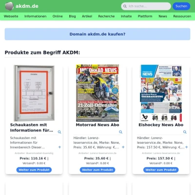 Screenshot akdm.de