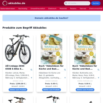 Screenshot akkubike.de